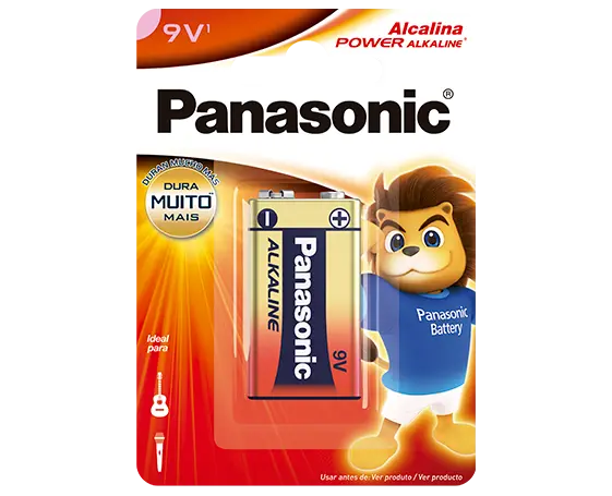 Bateria 9V Alcalina Panasonic