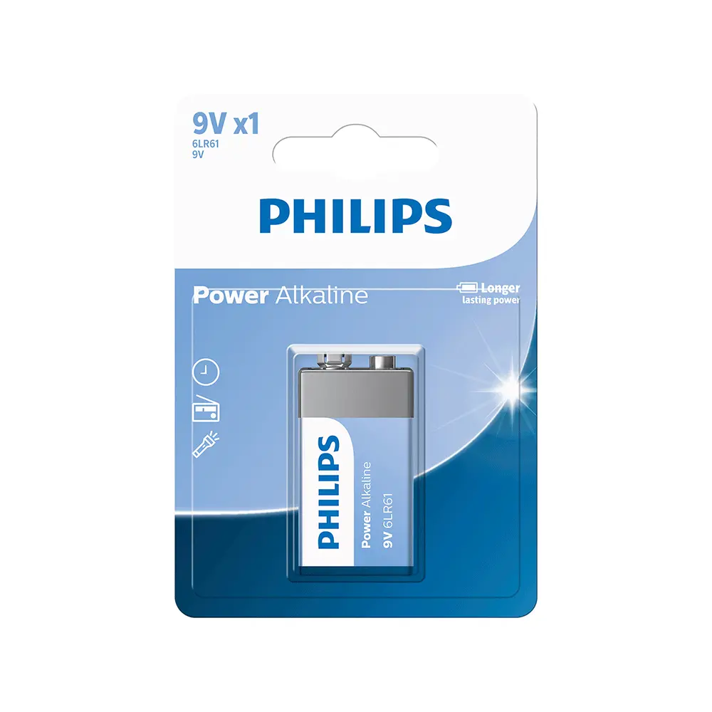 Bateria 9V Alcalina Phillips
