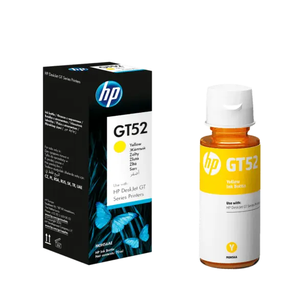 Refil de Tinta HP GT52 Amarelo