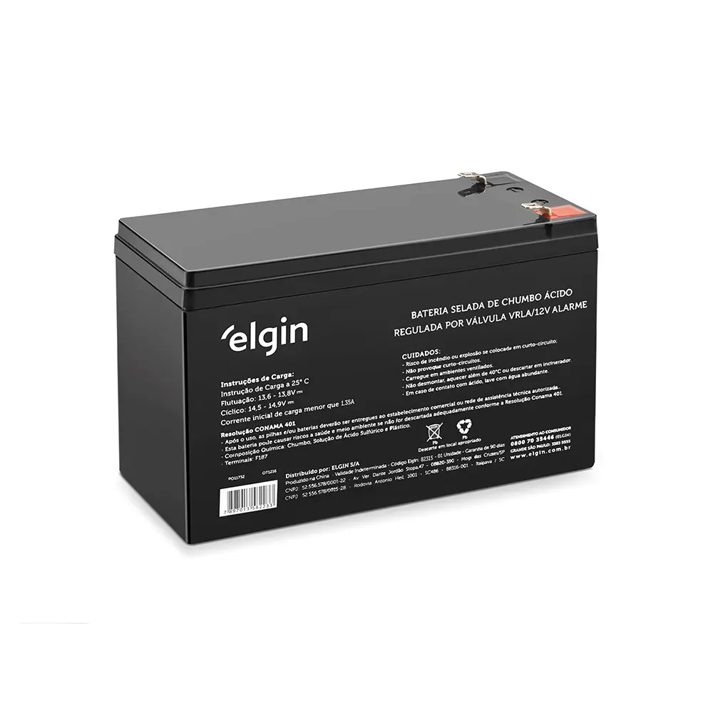 Bateria VRLA 12V 7Ah Elgin
