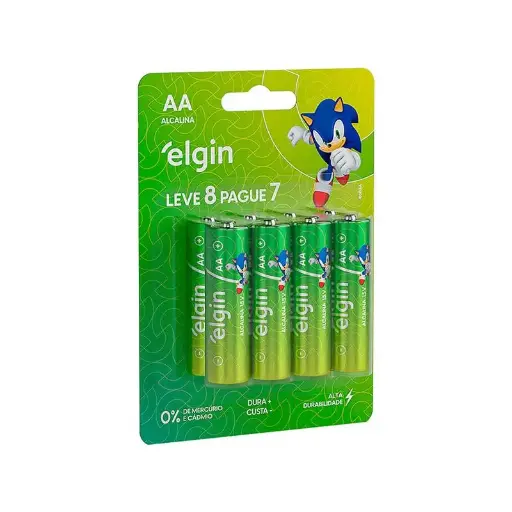[PILELGAA8] Pilha Alcalina Elgin AA C/8